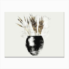 Black And White Vase 1 Canvas Print