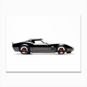 Toy Car 69 Corvette Racer Black Canvas Print