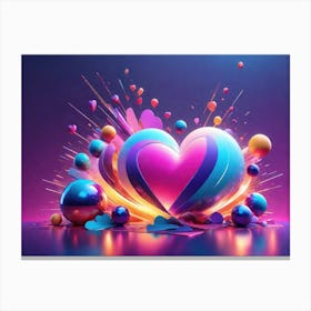 Colorful Heart Creative 52 Canvas Print