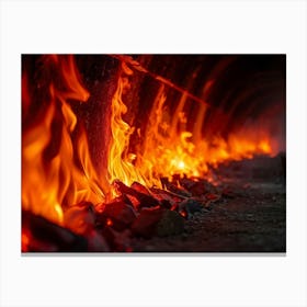 Fire In A Tunnel Canvas Print