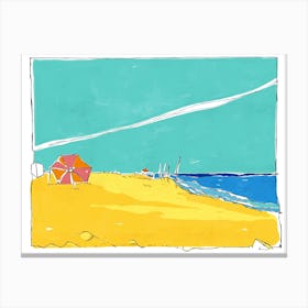 Blue Sky And Sandy Beach  Canvas Print