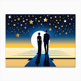 Christmas Night 9 vector art 1 Canvas Print