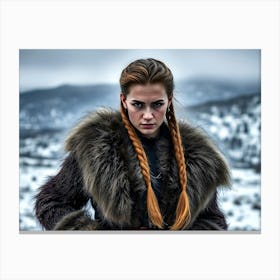 Nordheimer Women in Fur Portrait Canvas Print