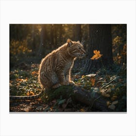 Cat In The Woods 1 Canvas Print