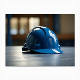 Blue Hard Hat 1 Canvas Print