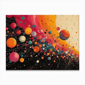 Analog Fusion: A Tapestry of Mixed Media Masterpieces Cosmic Explosion' Canvas Print