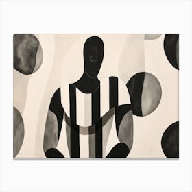 Black And White Abstract Painting 1 Canvas Print