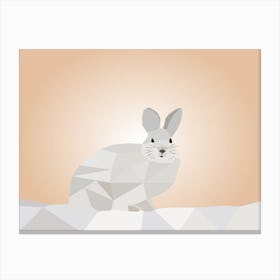 Rabbit Low Poly Art Canvas Print