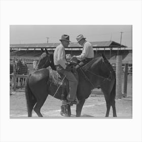 Officials At The Polo Match, Abilene, Texas By Russell Lee Canvas Print