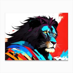 Lion colorful 1 Canvas Print