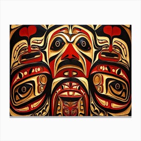 Queen Charlotte Island Totem Art 2 - Totem Pole Canvas Print