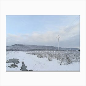 Snowy Landscape In Winter 1 Canvas Print