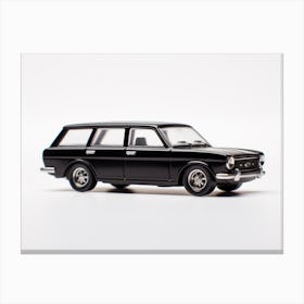 Toy Car 71 Datsun Bluebird 510 Wagon Black Canvas Print