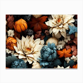 multicolored flowers Canvas Print