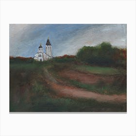 Church On A Hill - Anton Maliar landscape nature classic sky trees green Canvas Print