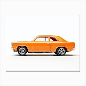 Toy Car 68 Chevy Nova Orange Canvas Print