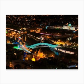 Tbilisi At Night Canvas Print