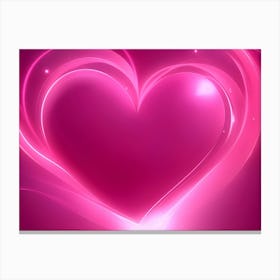 A Glowing Pink Heart Vibrant Horizontal Composition 67 Canvas Print