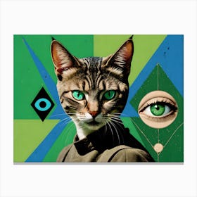Cat Out of Phase Canvas Print