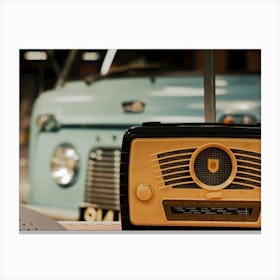 Vintage Radio Classic Van Canvas Print