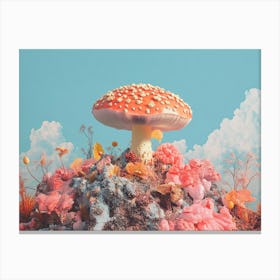 Pink Mushroom Canvas Print