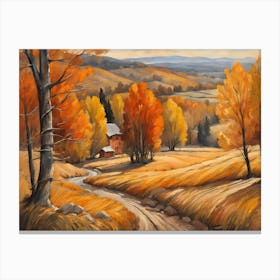 Autumn Landscape Painting (17) Canvas Print