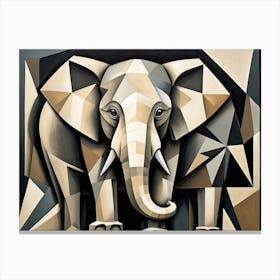 Geometric Elephant Canvas Print