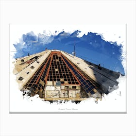 Pyramid, Tirana, Albania Canvas Print