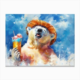 Hot Polar Bear 1 Canvas Print