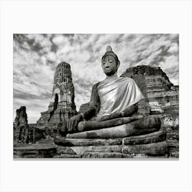 Ayuthuya Sitting Buddha Canvas Print