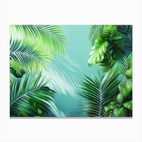 Tropical Trees And Leaves 3d Canvas Print