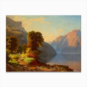 View Of A Lake in the Mountains Canvas Print