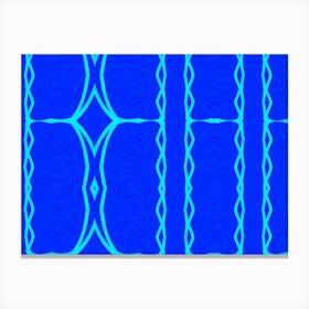 Blue And White Abstract Canvas Print