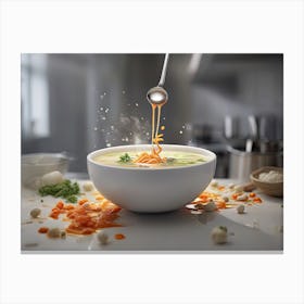 Soup Pouring Kitchen Art Canvas Print