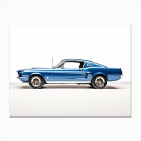Toy Car 67 Ford Mustang Coupe Blue Canvas Print
