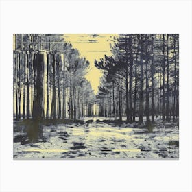 Forest Collage Vintage 4 Canvas Print