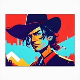 Cowboy In Hat 1 Canvas Print