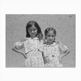 Spanish American Girls, Chamisal, New Mexico By Russell Lee Canvas Print