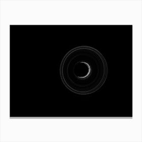 Glowing Abstract Curved Black And White Lines 3 Canvas Print