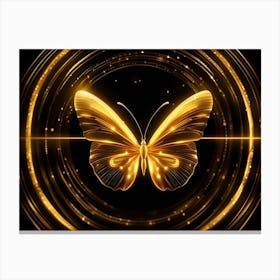 Golden Butterfly 78 Canvas Print