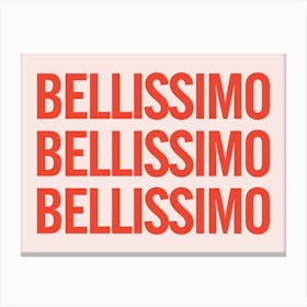 Bellissimo Red - Pink And Red Canvas Print