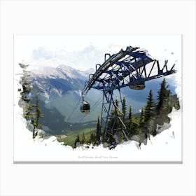 Banff Gondola, Banff Town, Canada Canvas Print