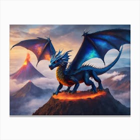 Lava Blue Dragon Canvas Print