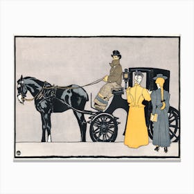 Horse Carriage (1898), Edward Penfield Canvas Print
