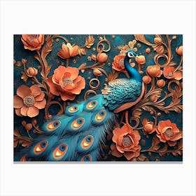 Peacock 10 Canvas Print