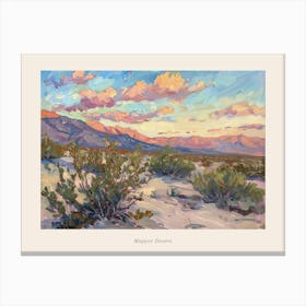 Western Sunset Landscapes Mojave Desert Nevada 2 Poster Canvas Print