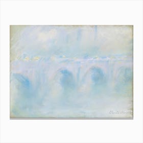 Waterloo Bridge, Claude Monet Canvas Print