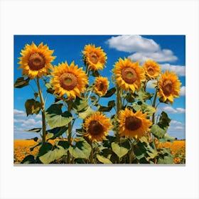 Sunflowers paintings art print 2 Canvas Print