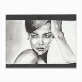 Rihanna Portrait Canvas Print
