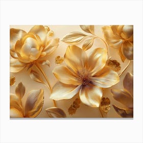 Gold Flowers 23 Canvas Print